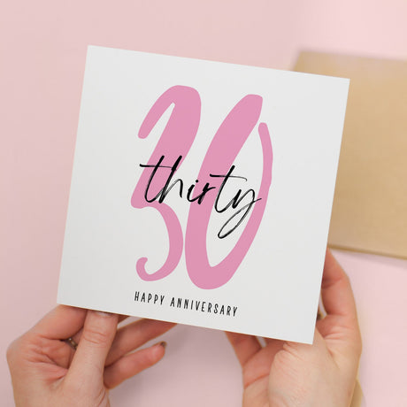 30th Wedding Anniversary Card for Him Her Wife Husband 30 Year Card