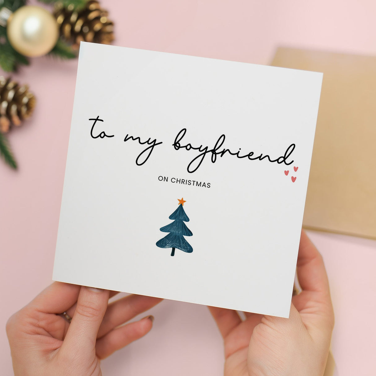 Boyfriend Christmas Card, Unique Gift For Him, Eco-Friendly, Special Message
