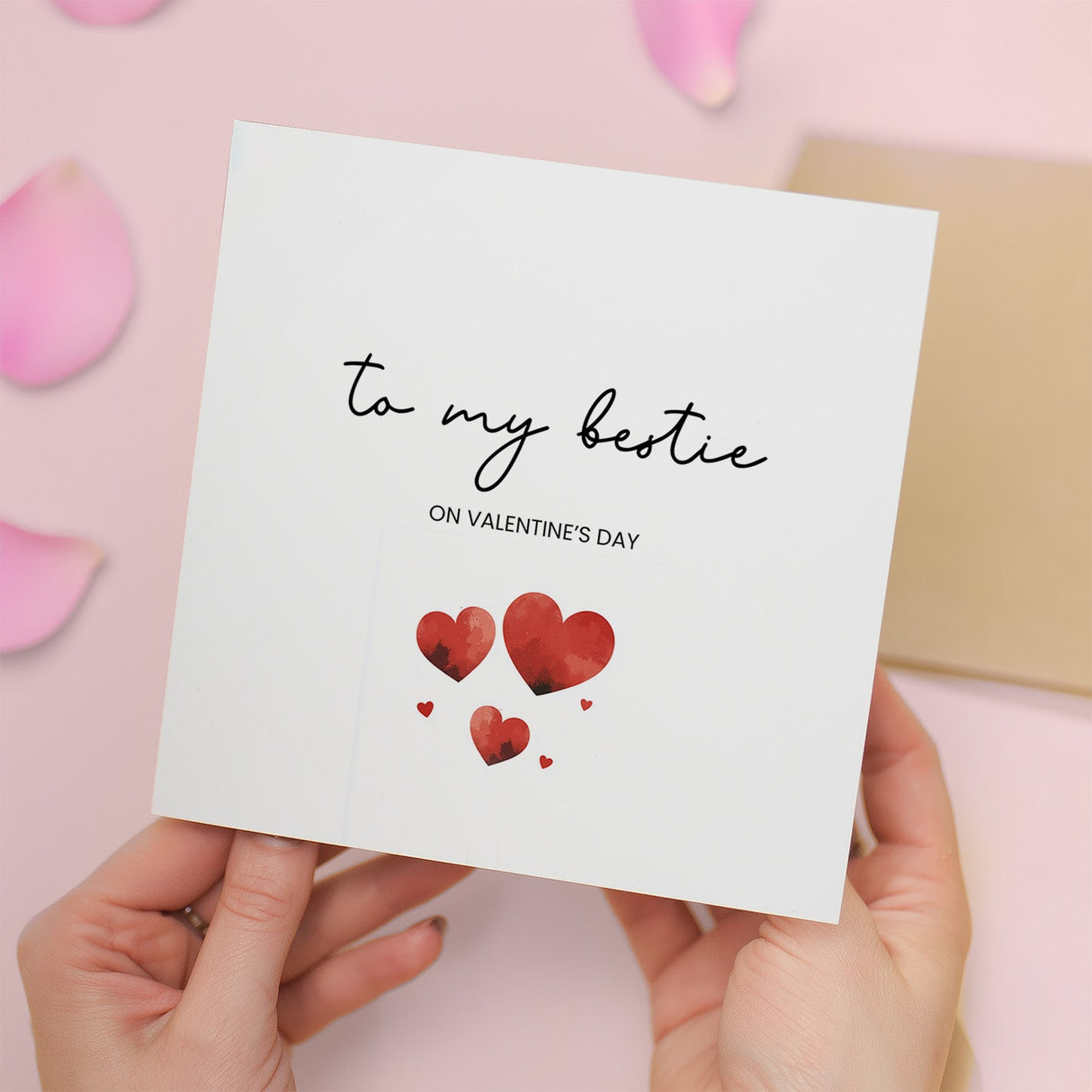 Valentine's Day Card, Cute Simple Design, Perfect for Your Bestie