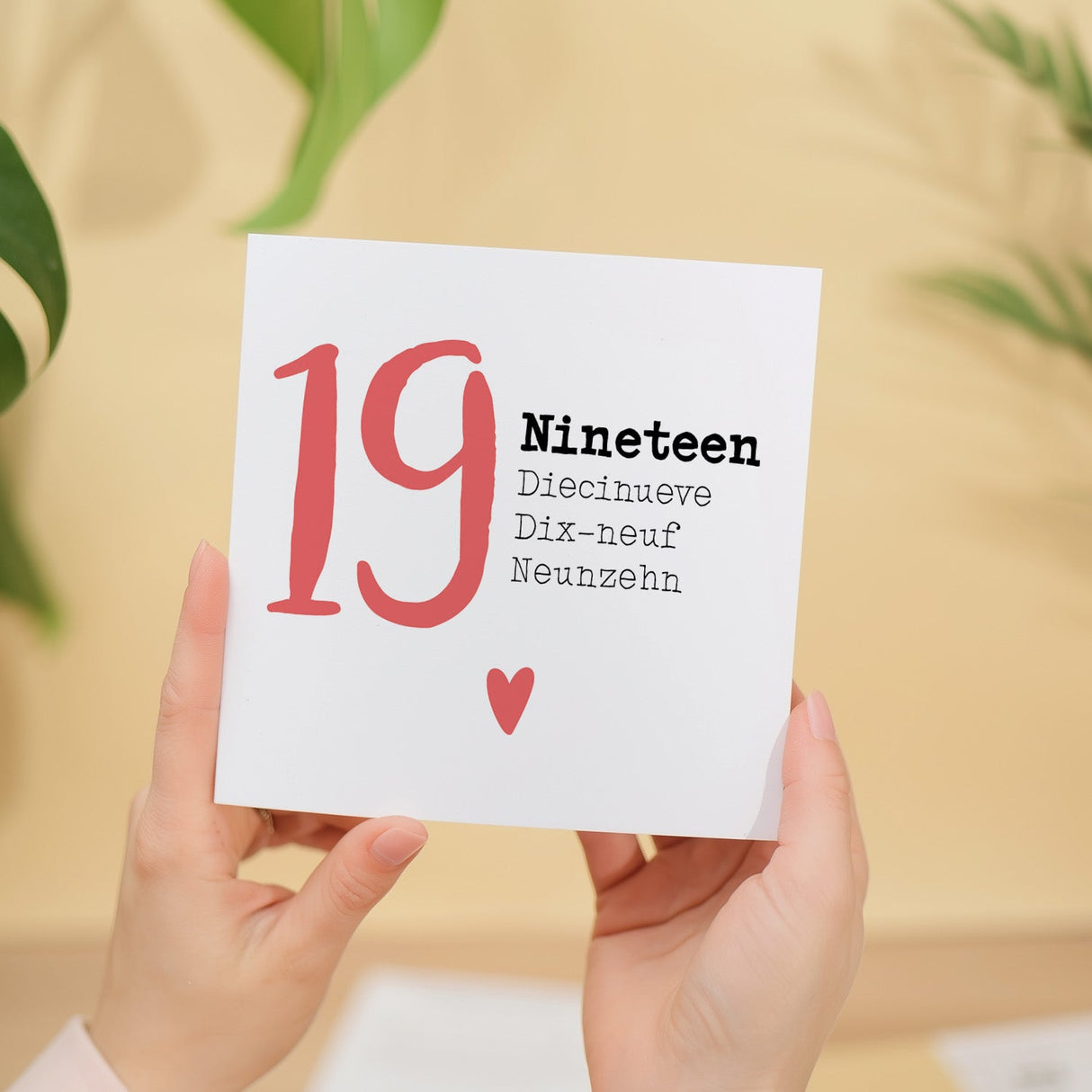 19 Year Anniversary Card for Husband Wife Boyfriend Girlfriend 19th Year Card