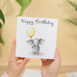 Birthday Card for Child Girl Boy Her Him Cute Elephant With Balloons