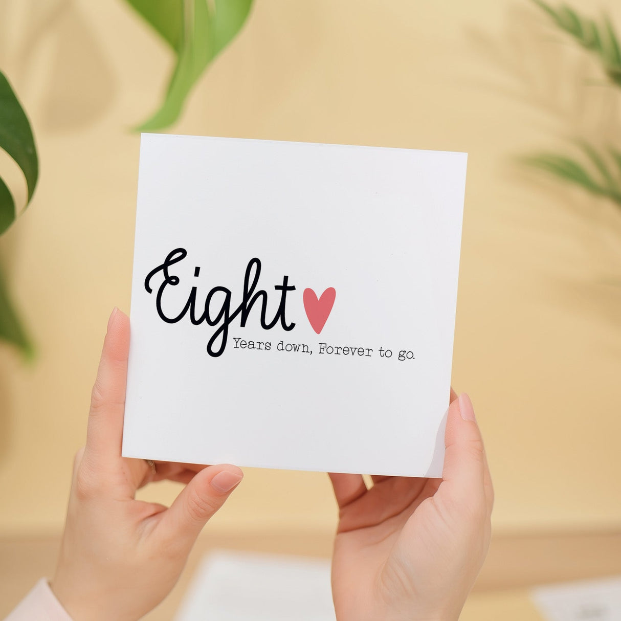 8 Year Anniversary Card for Wife Husband 8th Wedding Anniversary Eight Years