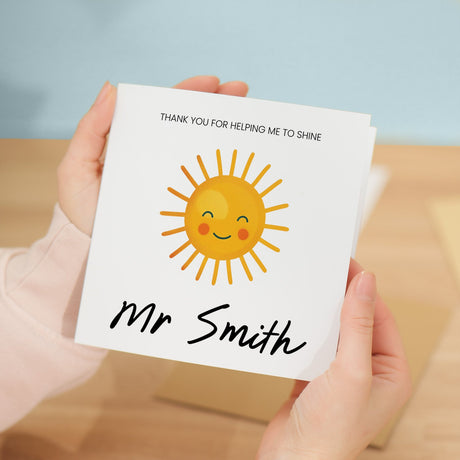 Personalised Teacher Thank You Card Primary School Leaver Thank You Teacher Card