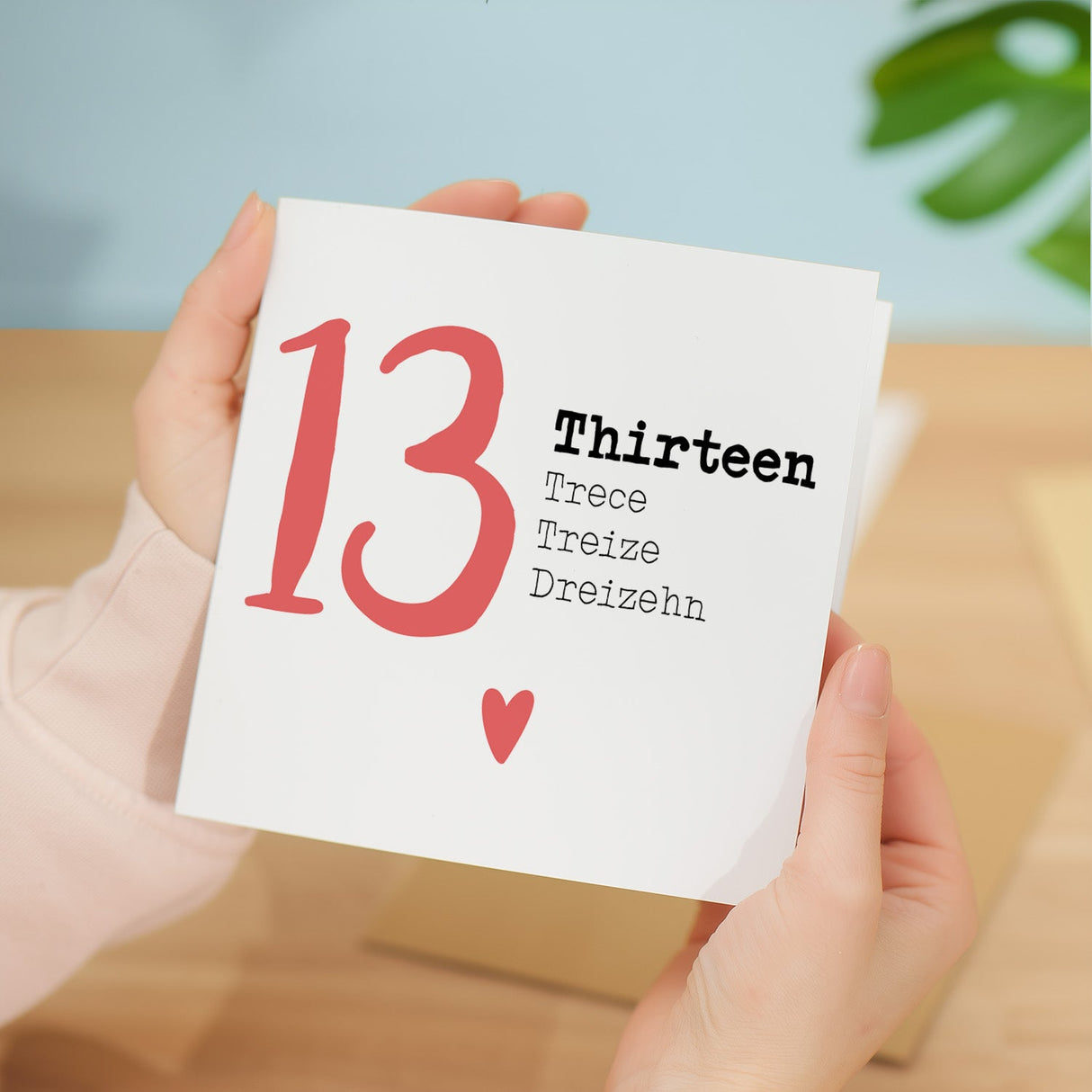 13 Year Anniversary Card for Husband Wife Boyfriend Girlfriend 13th Year Card