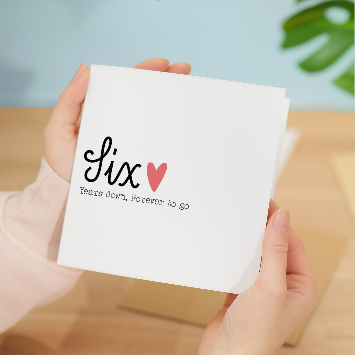 6 Year Anniversary Card For Wife Husband 6th Wedding Six Years Gift