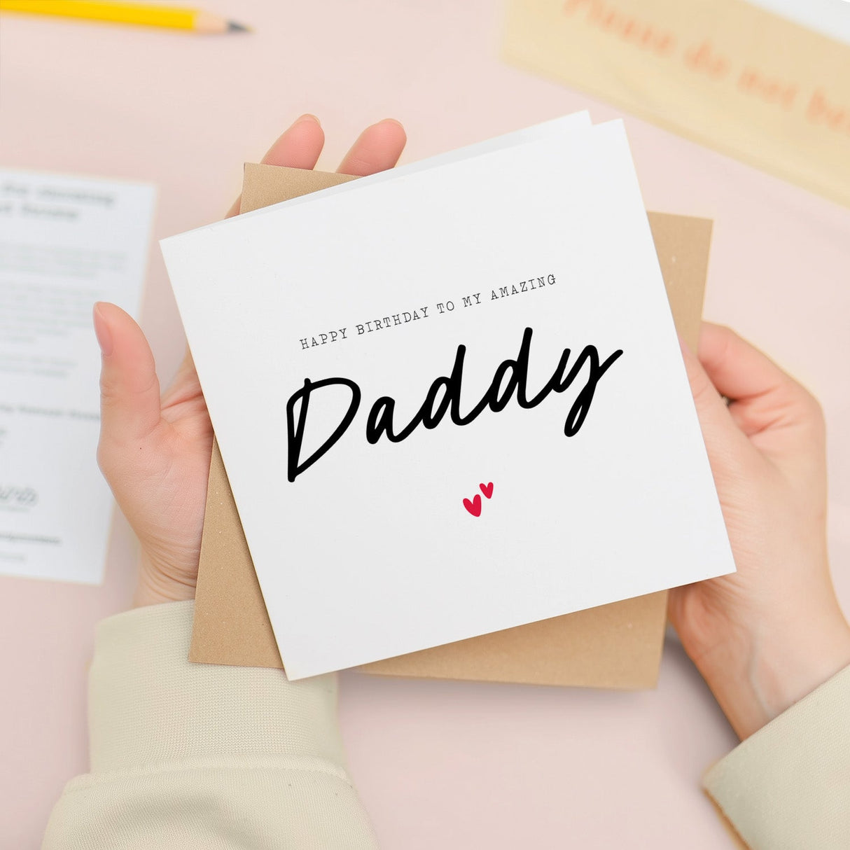 Daddy Birthday Card Simple Happy Love Hearts Amazing For Dad