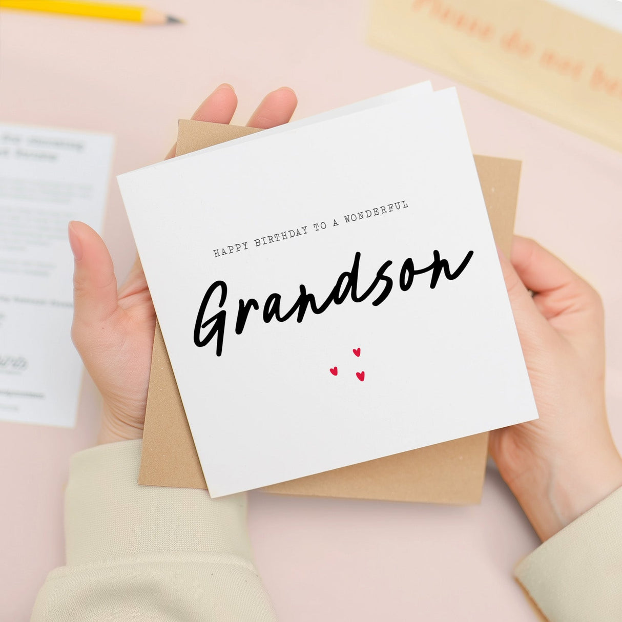 Grandson Birthday Card Happy Simple Wishes for Wonderful Grandson