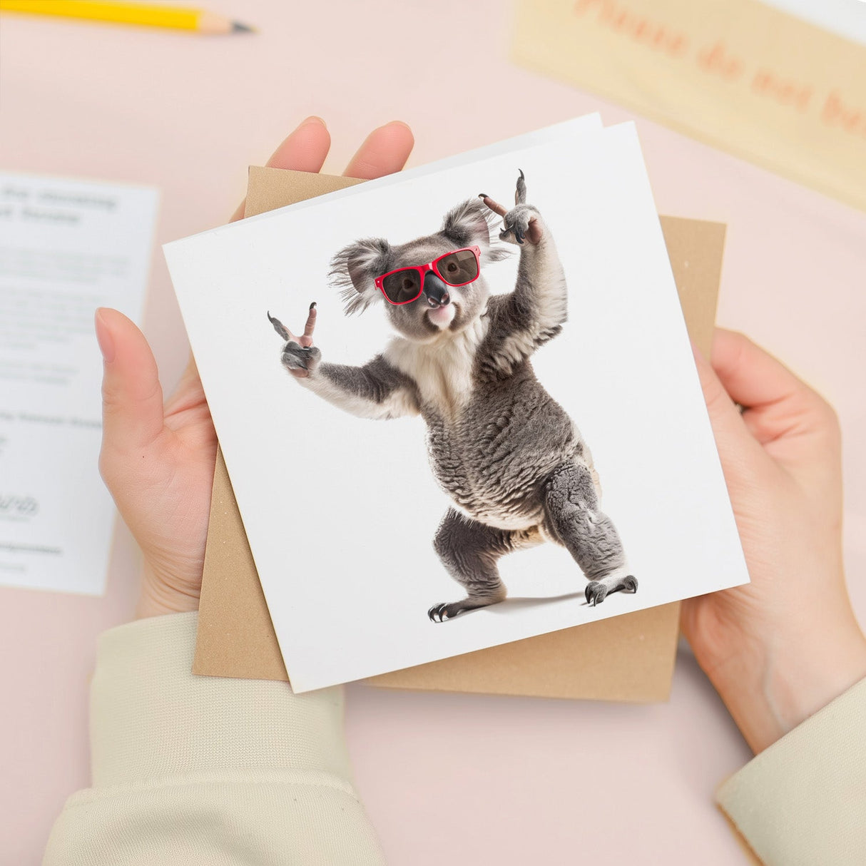 Koala Sunglasses Fun Birthday Card for Him Her Brother Sister Son Daughter