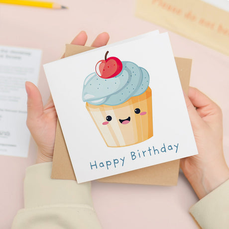 Birthday Card for Her Sister Mum Friend Cute Cake for Him Anyone Gift