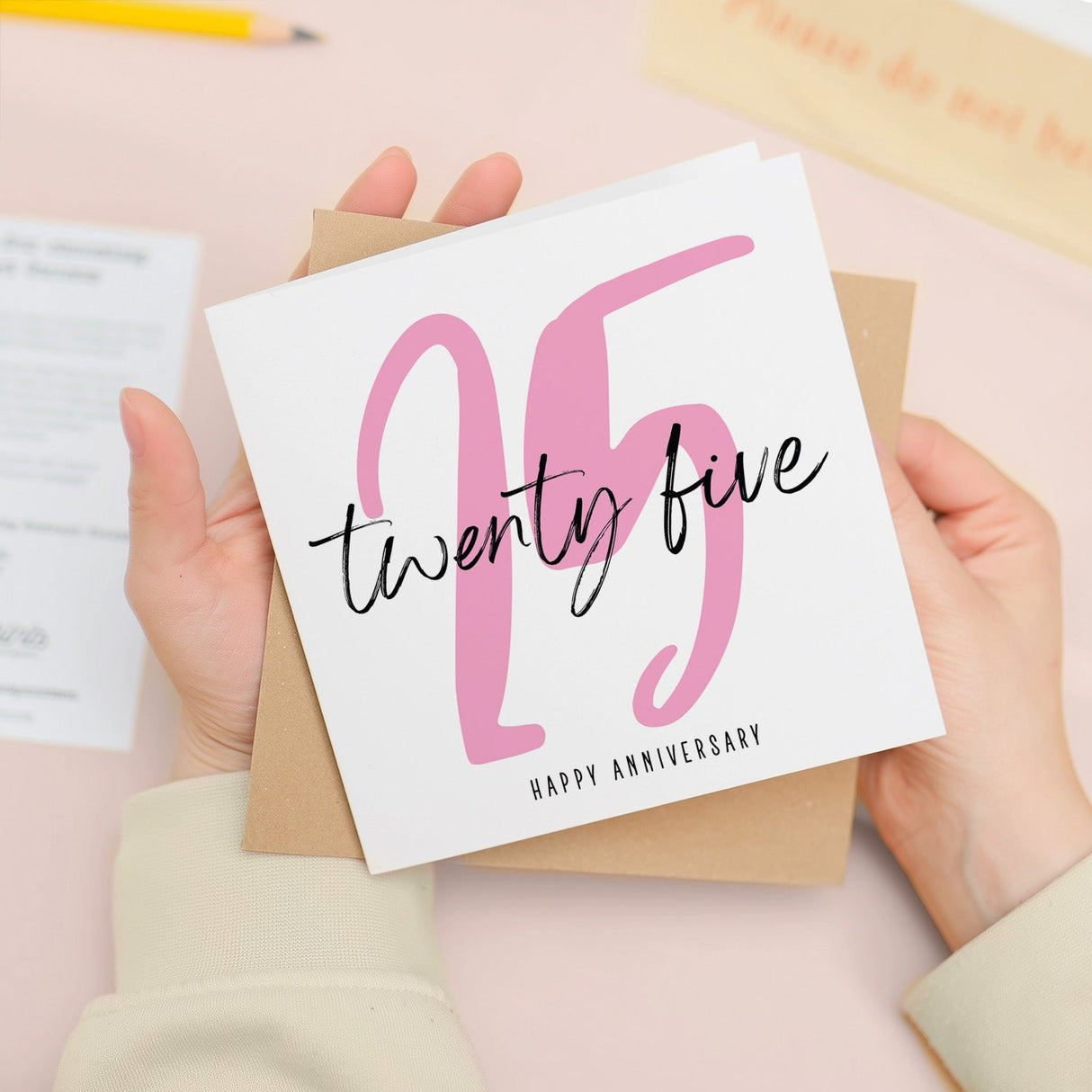 25th Wedding Anniversary Card For Him Her Wife Husband 25 Year Card