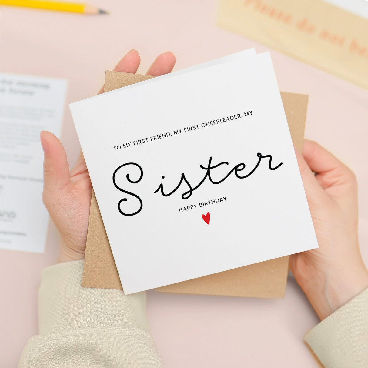 Sister Birthday Card For Her, Thoughtful Gift For Sister, From Loving Sibling
