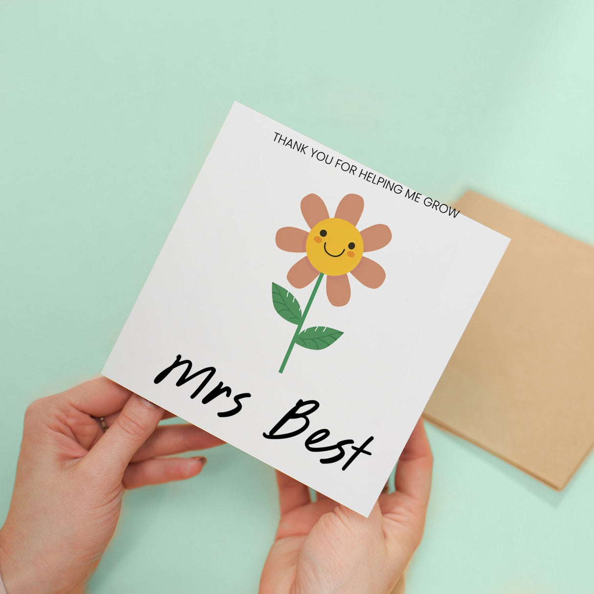 Personalised Teacher Thank You Card Primary School Leaver Thank You Teacher Card