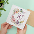 70th Birthday Card Floral Design For Mum Gran Aunt Friend Seventieth For Her