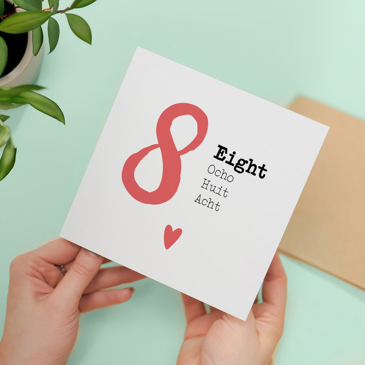 8 Year Anniversary Card for Husband Wife Boyfriend Girlfriend 8th Year Card