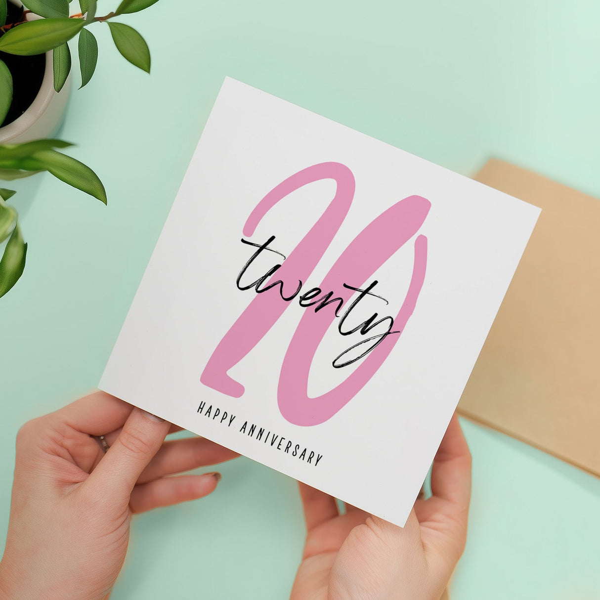 20th Wedding Anniversary Card for Him Her Wife Husband