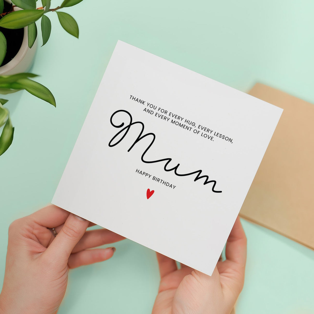 Mum Birthday Card For Her, Heartfelt Thank You, Perfect Gift From Child