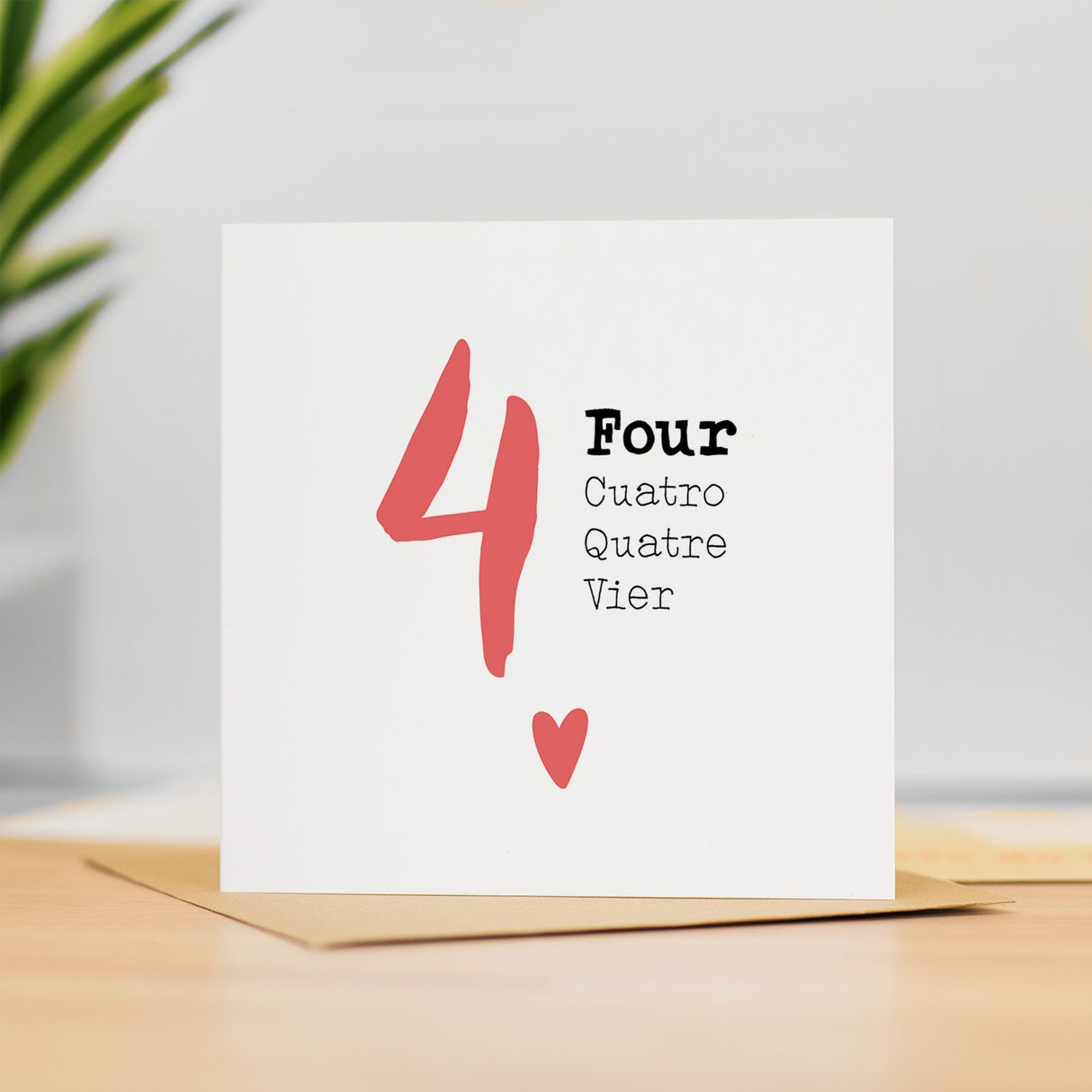 4 Year Anniversary Card 4 Year Card For Husband 4th Anniversary Card For Wife Anniversary Card For Boyfriend or Girlfriend 4 Year Card