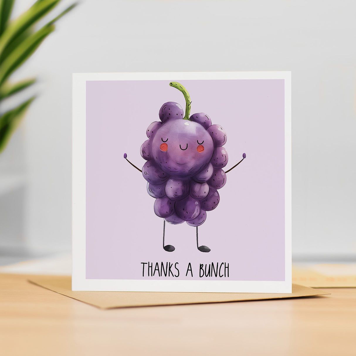 Thank You Card Cute Thanks a Bunch Thank You Card For Any Occasion