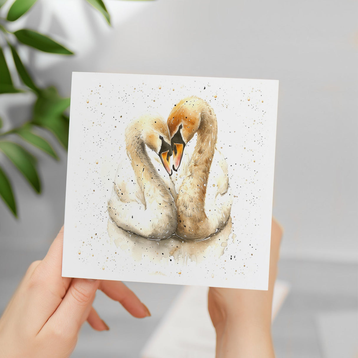 Anniversary Card For Husband or Wife Anniversary Card For Boyfriend or Girlfriend Cute Swans Wedding Anniversary For Couple