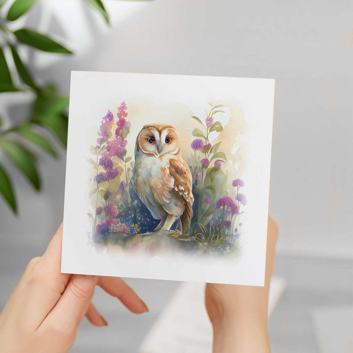 Postcard Prints - Notelet Card of a Owl For Anyone Any Occasion Card For Her or For Him Card For Birthday or Easter Card Thank You Card