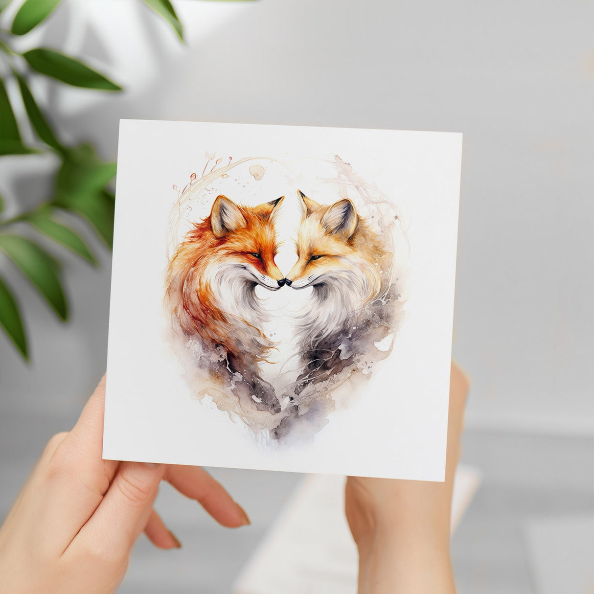 Anniversary Card For Wife Anniversary Card For Husband Boyfriend or Girlfriend Anniversary Card For Him or Her Fox Heart