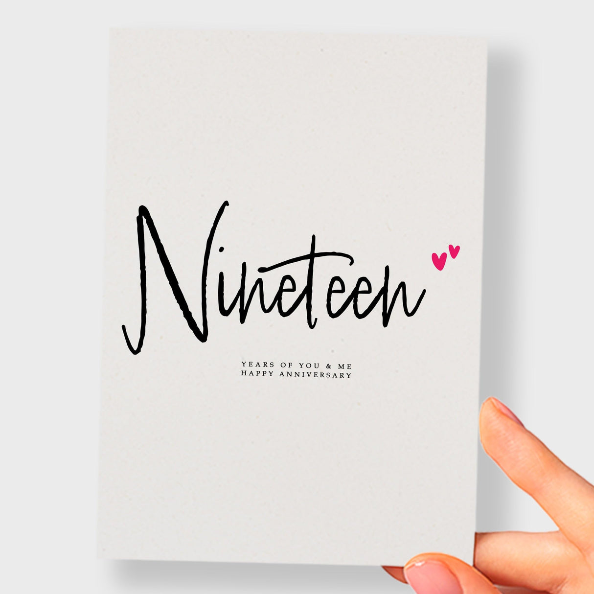 Nineteen Year Anniversary Card For Husband 19 Year Anniversary Card Boyfriend or Girlfriend Wedding Anniversary Card For Wife