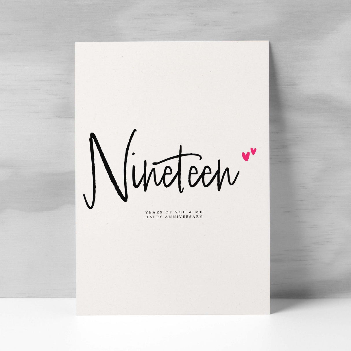 Nineteen Year Anniversary Card For Husband 19 Year Anniversary Card Boyfriend or Girlfriend Wedding Anniversary Card For Wife
