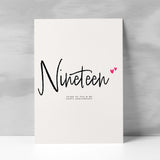 Nineteen Year Anniversary Card For Husband 19 Year Anniversary Card Boyfriend or Girlfriend Wedding Anniversary Card For Wife