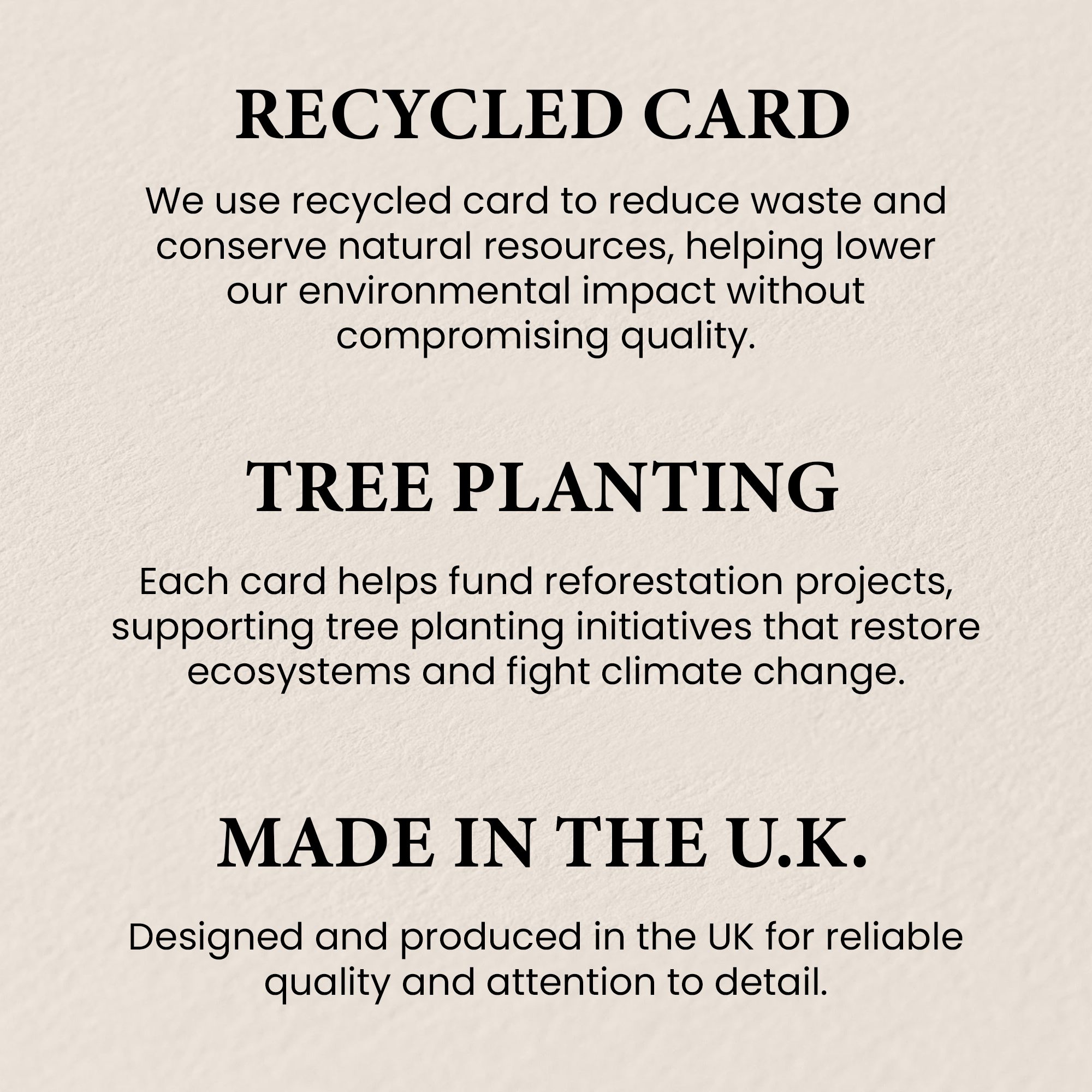 Christmas card featuring a festive Christmas tree design for Mum and Dad, printed on eco-friendly paper.