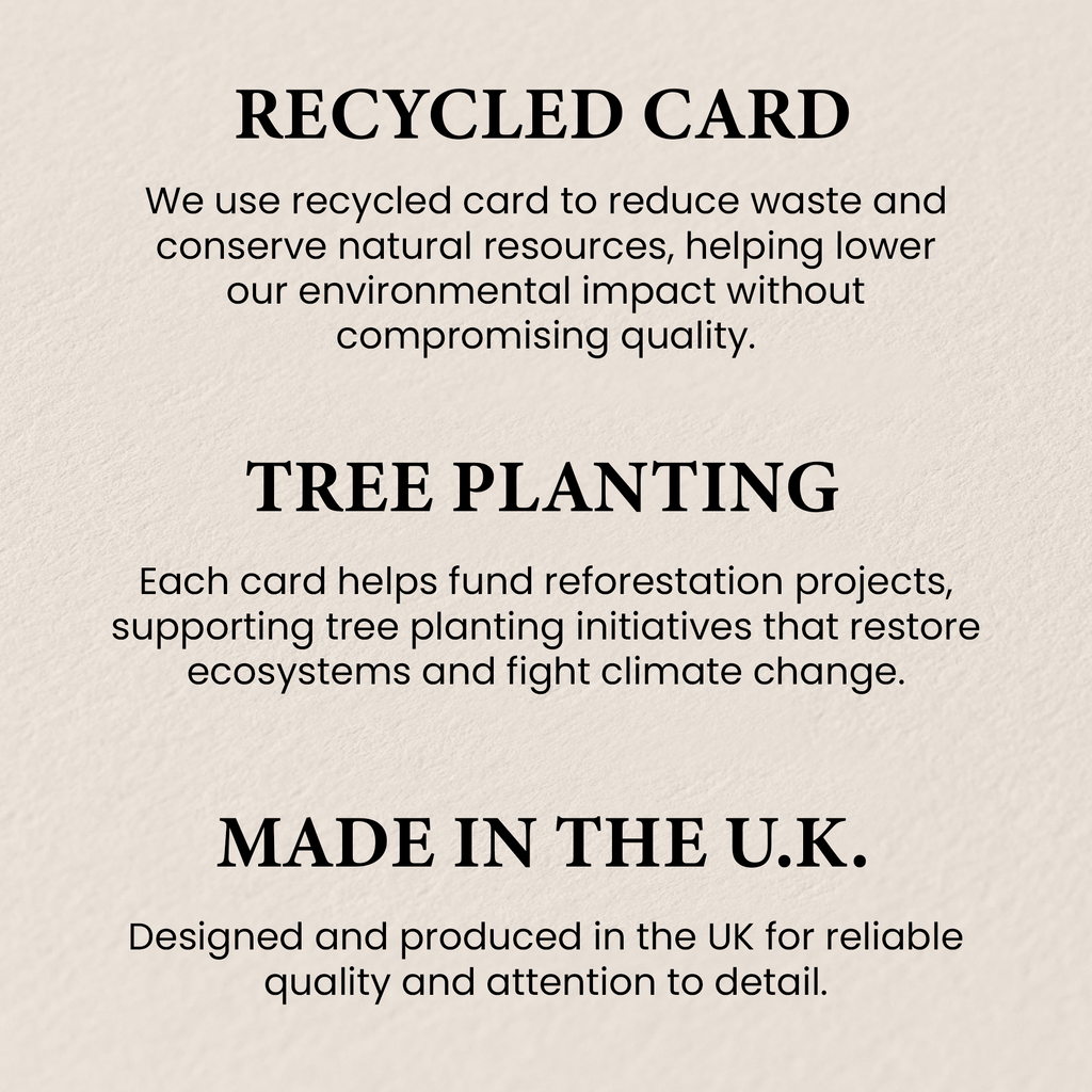 Charming 8th Wedding Anniversary greeting card for a wife, husband, or partner, printed on eco-friendly recycled cardstock and accompanied by a rustic brown Kraft envelope.