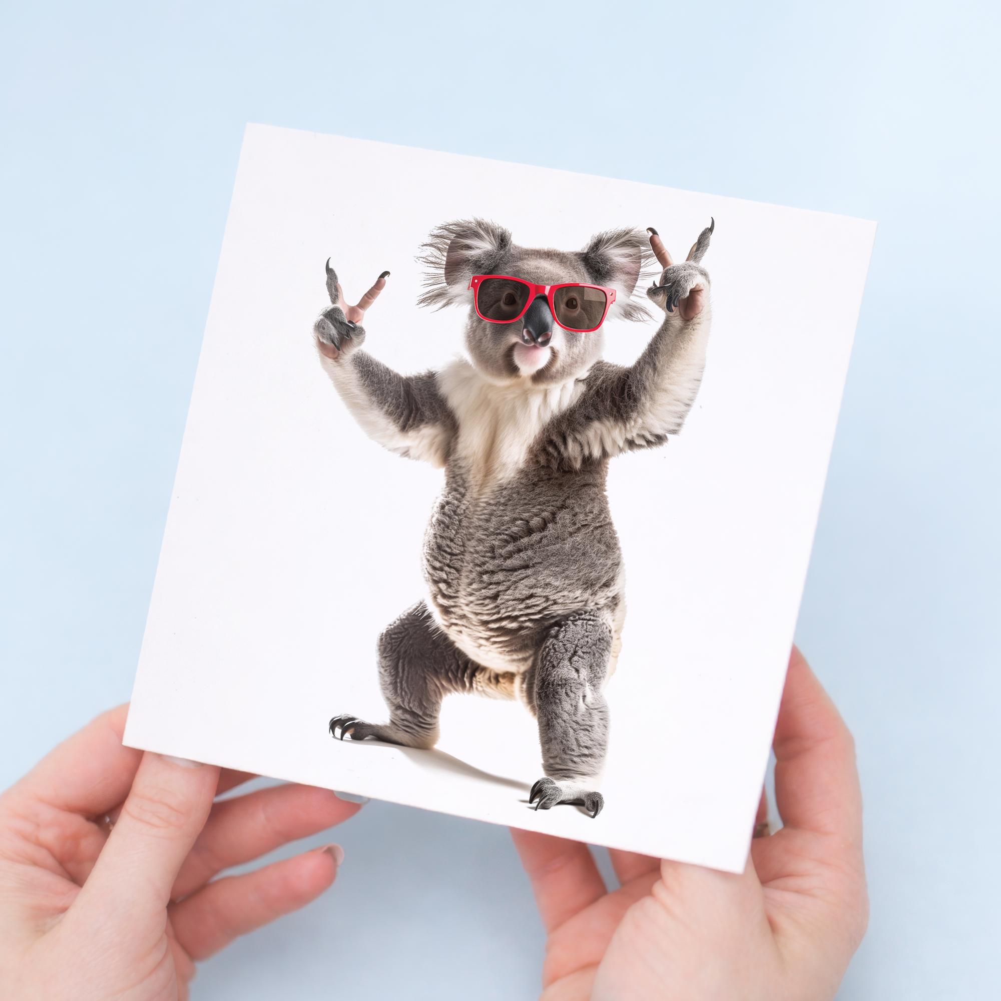Fun Koala Wearing Sunglasses Birthday Card, Eco-Friendly Material, For Him or Her