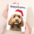 Festive Cockerpoo Dog Christmas Card, Eco-Friendly Material, For Him or Her