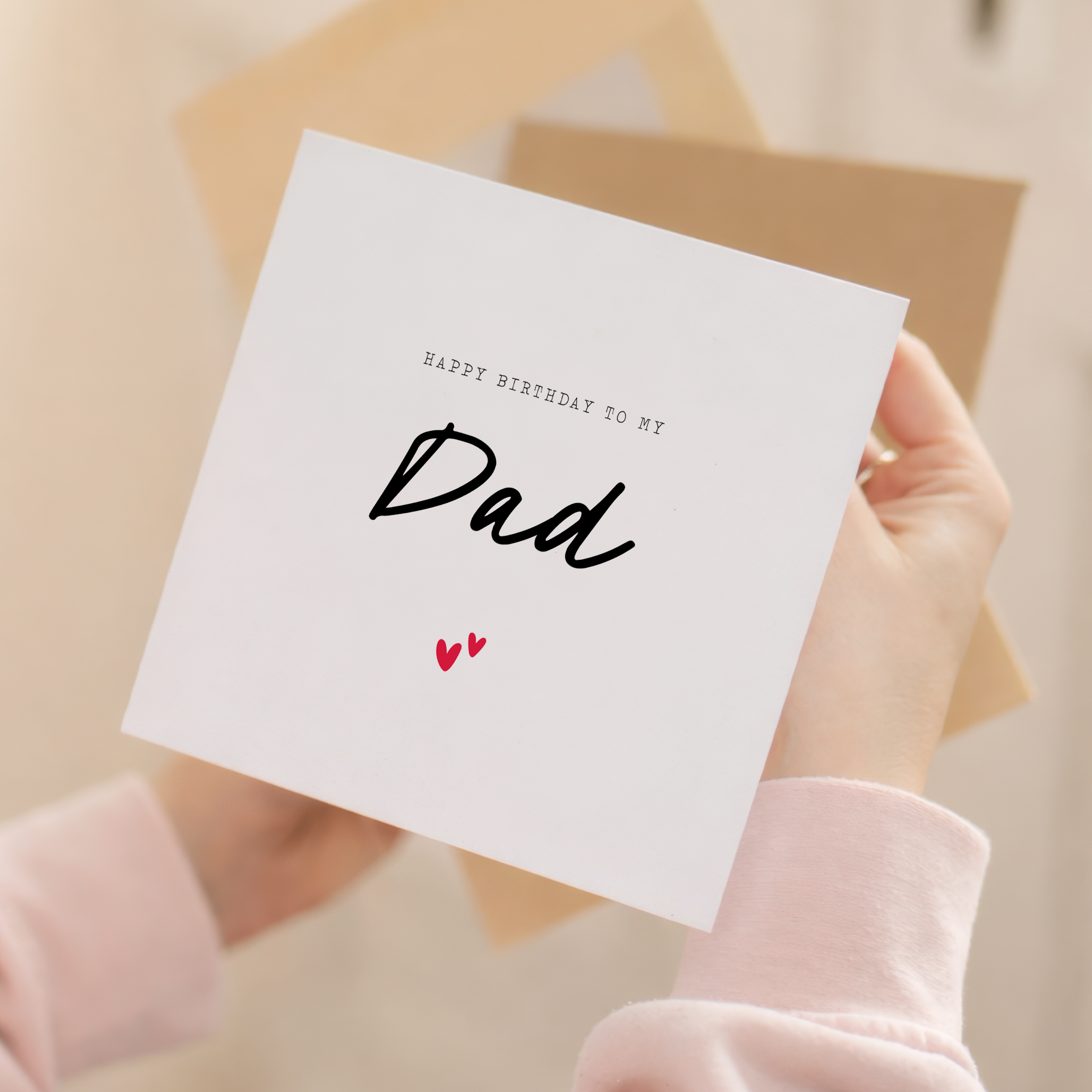 Birthday Card For Dad Happy Birthday Card For Dad Simple Birthday Card For Dad Love Hearts Birthday Card For Dad