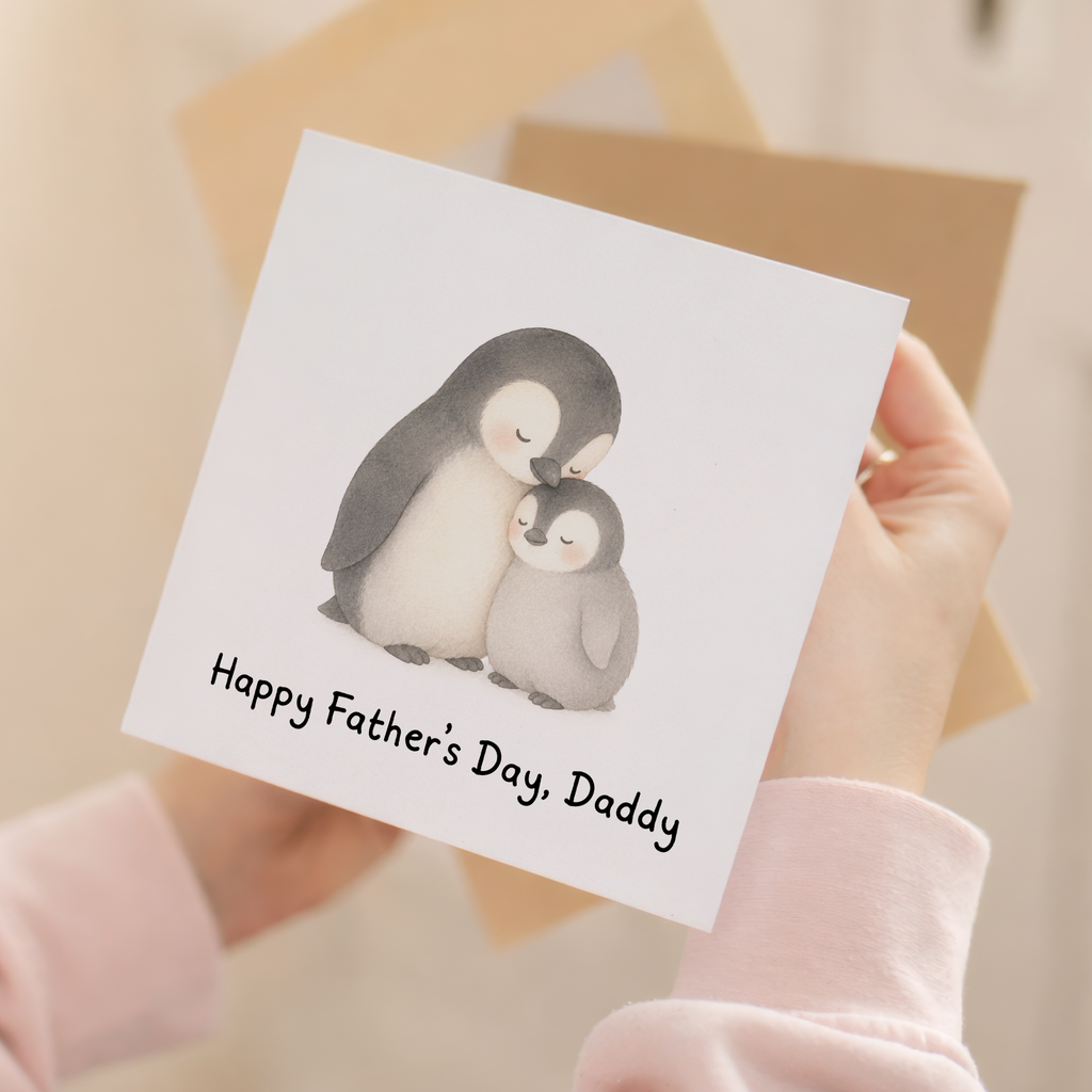 Father's Day Penguin Card for Daddy