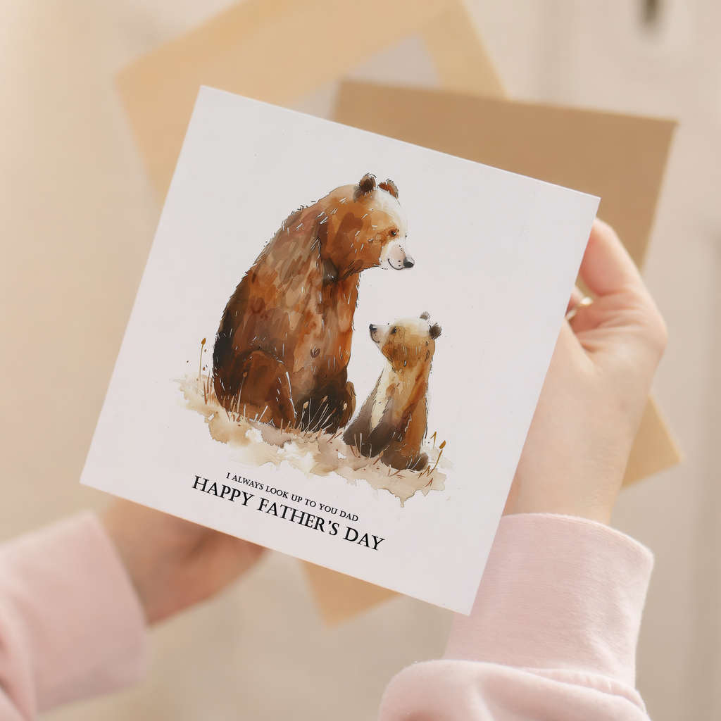 Father's Day Bear and Cub Card for Dad