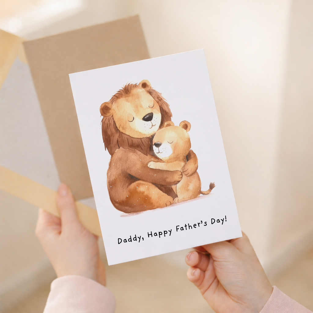 Father's Day Card for Daddy - Lion and Cub