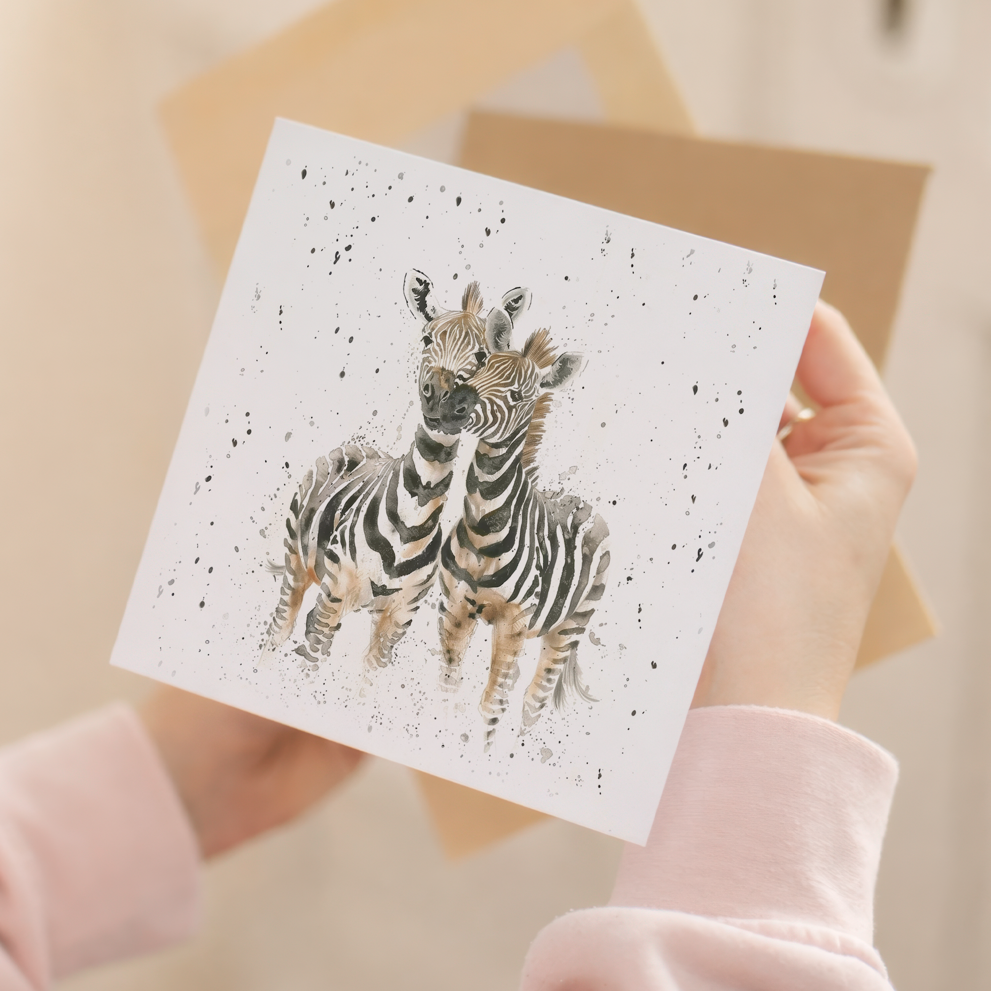 Anniversary Card For Husband or Wife Anniversary Card For Boyfriend or Girlfriend Cute Zebras Wedding Anniversary For Couple