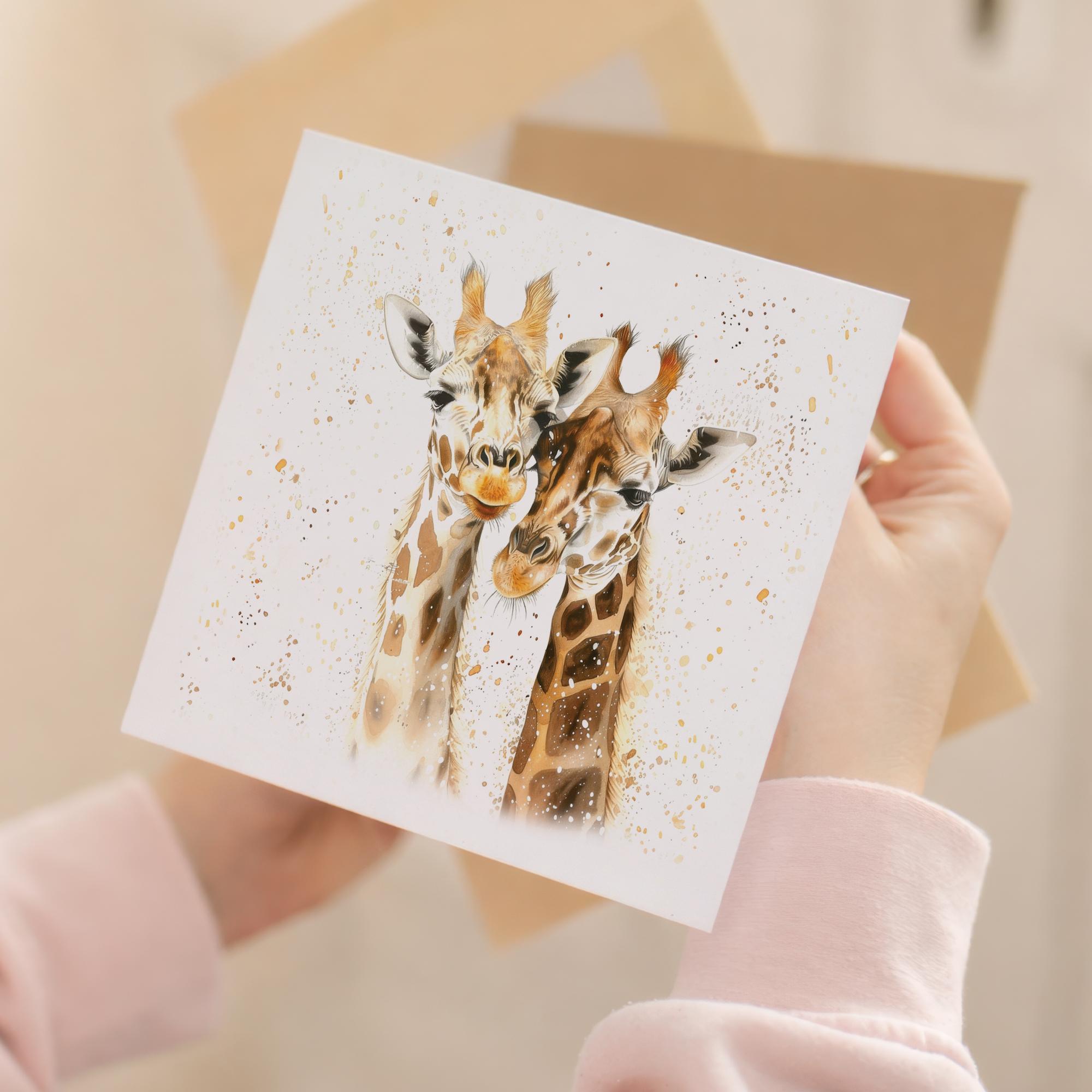 Anniversary Card For Husband or Wife Anniversary Card For Boyfriend or Girlfriend Cute Giraffes Wedding Anniversary For Couple