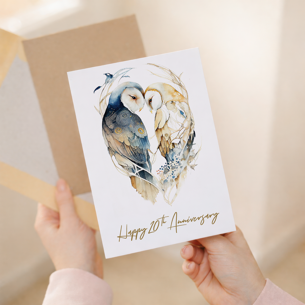 20th Anniversary Card For Husband or Wife Twenty Year Wedding Anniversary Card For Wife or Husband 20 Year Anniversary Card