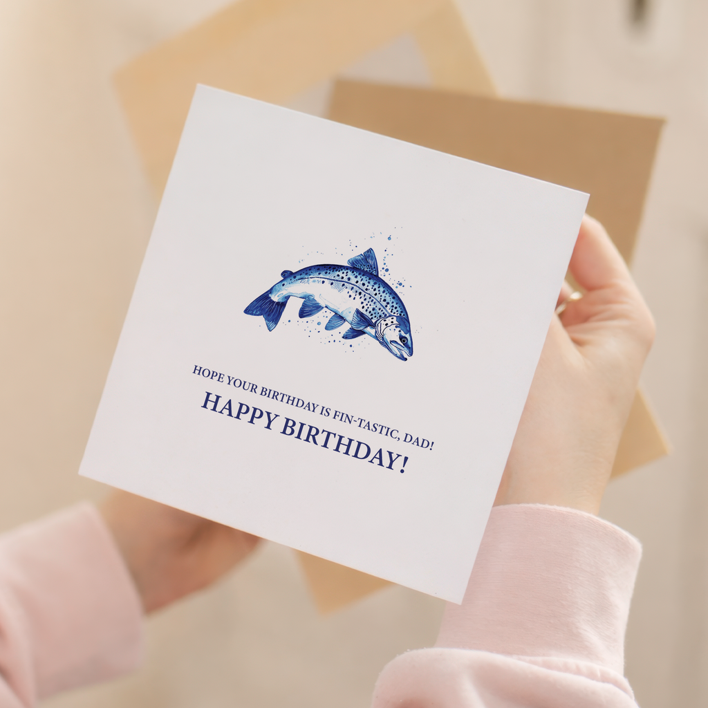 Birthday Card For Dad Fishing Themed Birthday Card For Fishing Lover Birthday Card For Dad Who Likes Fishing