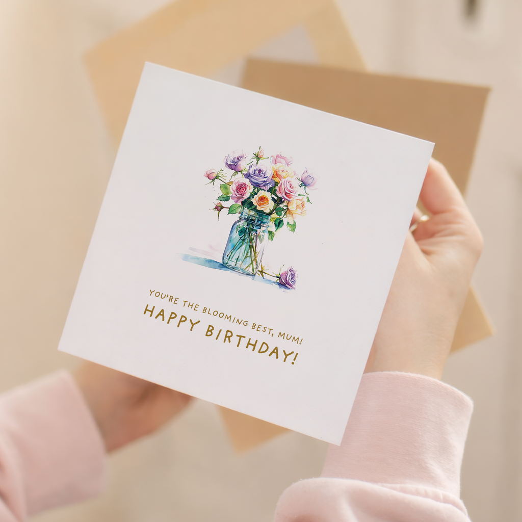 Birthday Card For Mum Flower Birthday Card For Mum Pretty Flower Birthday Card For Mum or Mother Blooming Best Mum Birthday Card