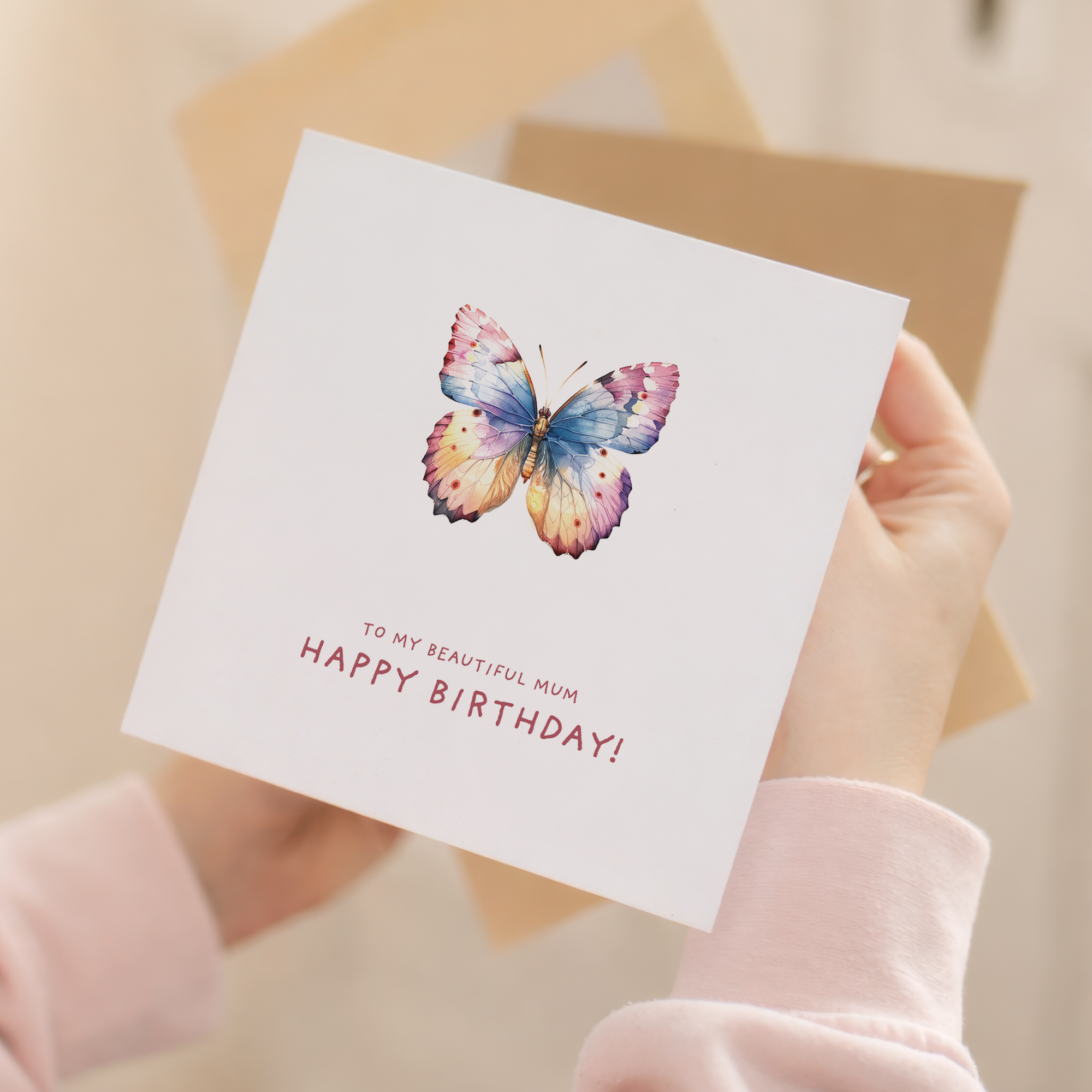 Birthday Card For Mum Butterfly Birthday Card For Mum Pretty Birthday Card For Mum or Mother Beatuiful Mum Birthday Card