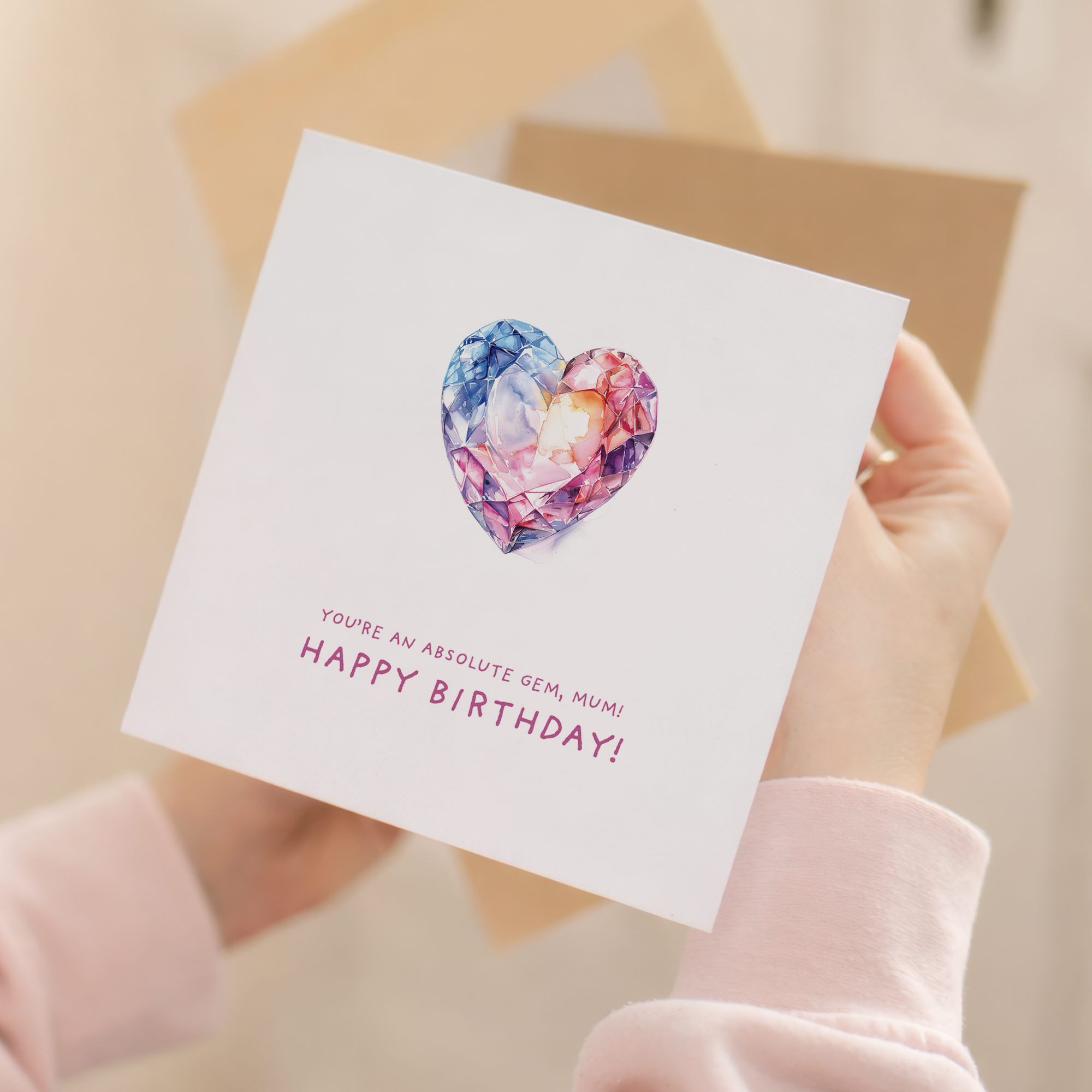 Birthday Card For Mum Pretty Birthday Card For Mum Absolute Gem of A Mum Birthday Card For Mum or Mother Beatuiful Mum Birthday Card