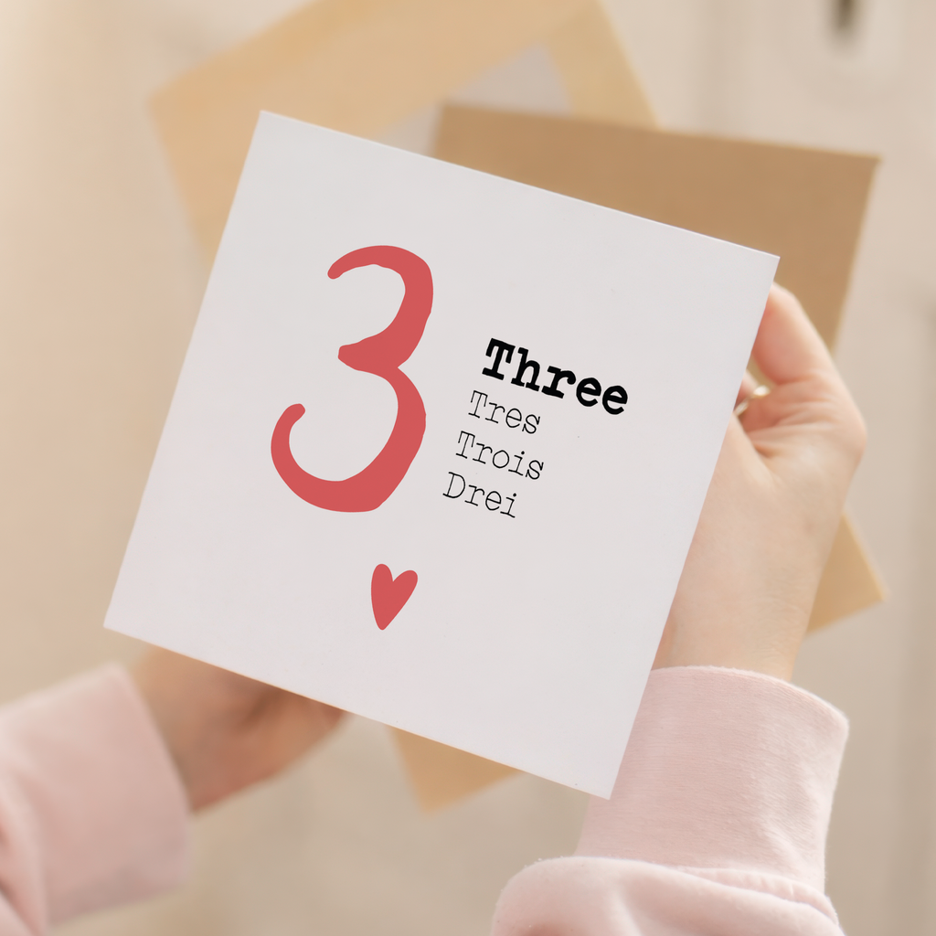 3 Year Anniversary Card 3 Year Card For Husband 3rd Anniversary Card For Wife Anniversary Card For Boyfriend or Girlfriend 3 Year Card