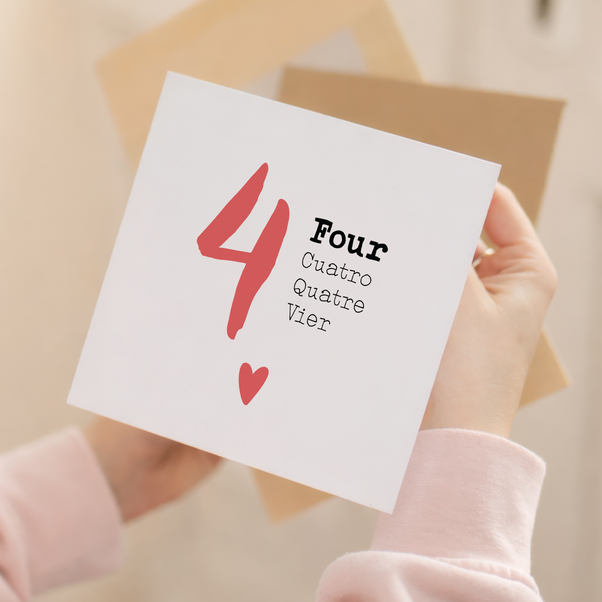 4 Year Anniversary Card 4 Year Card For Husband 4th Anniversary Card For Wife Anniversary Card For Boyfriend or Girlfriend 4 Year Card