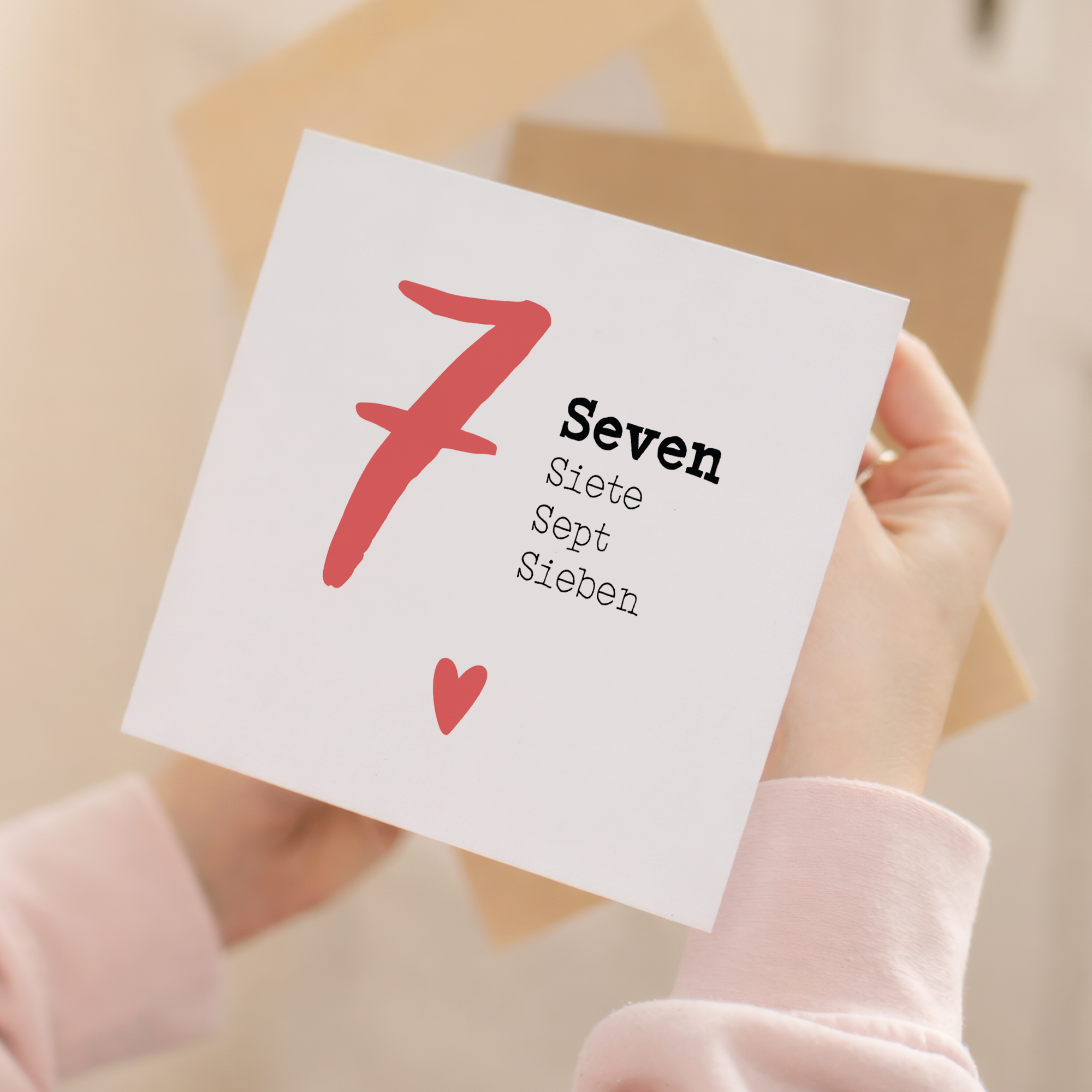 7 Year Anniversary Card 7 Year Card For Husband 7th Anniversary Card For Wife Anniversary Card For Boyfriend or Girlfriend 7 Year Card
