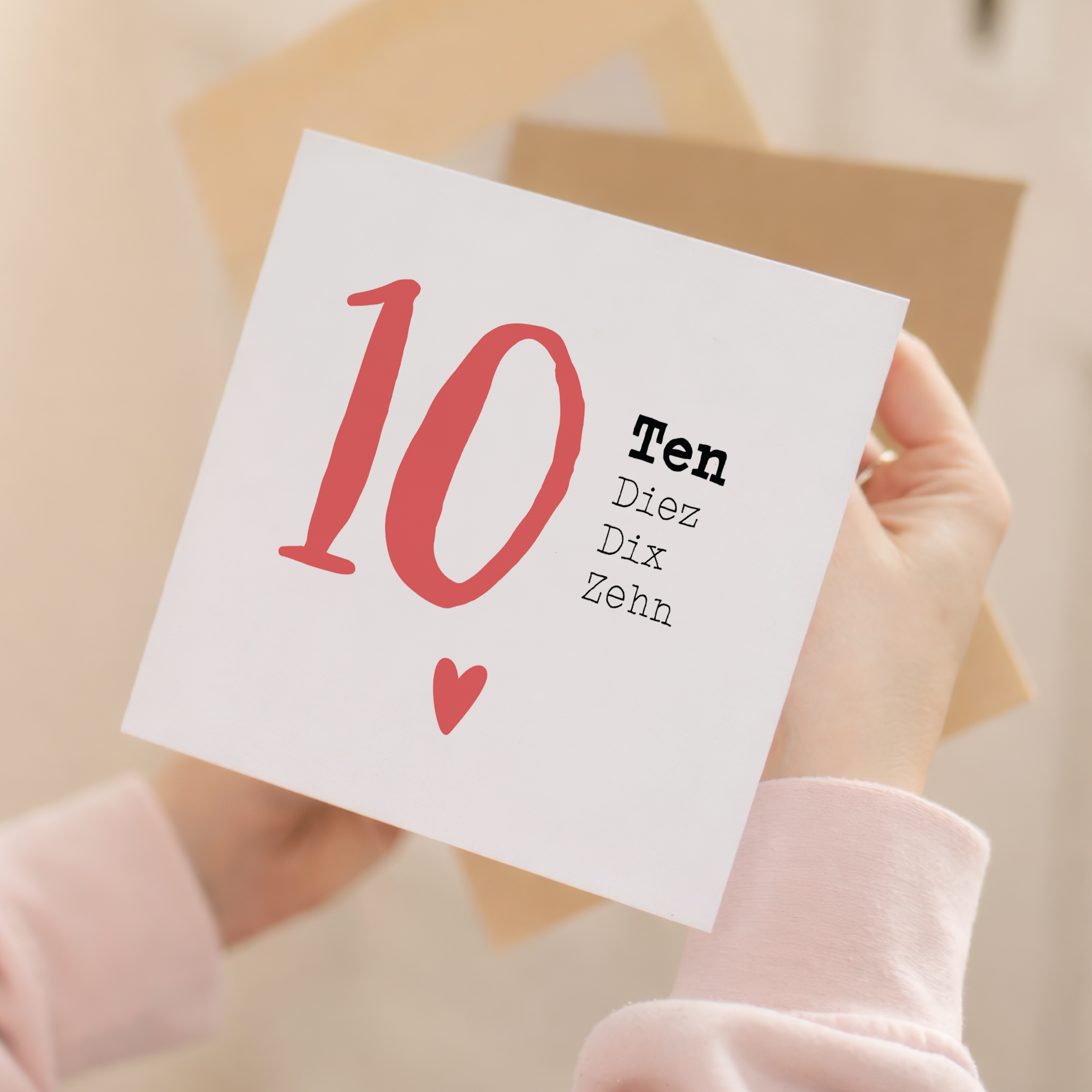 10 Year Anniversary Card 10 Year Card For Husband 10th Anniversary Card For Wife Anniversary Card For Boyfriend or Girlfriend 10 Year Card