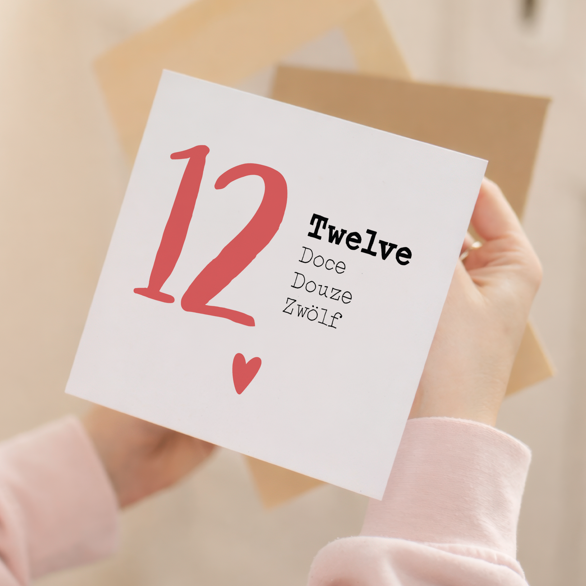 12 Year Anniversary Card 12 Year Card For Husband 12th Anniversary Card For Wife Anniversary Card For Boyfriend or Girlfriend 12 Year Card
