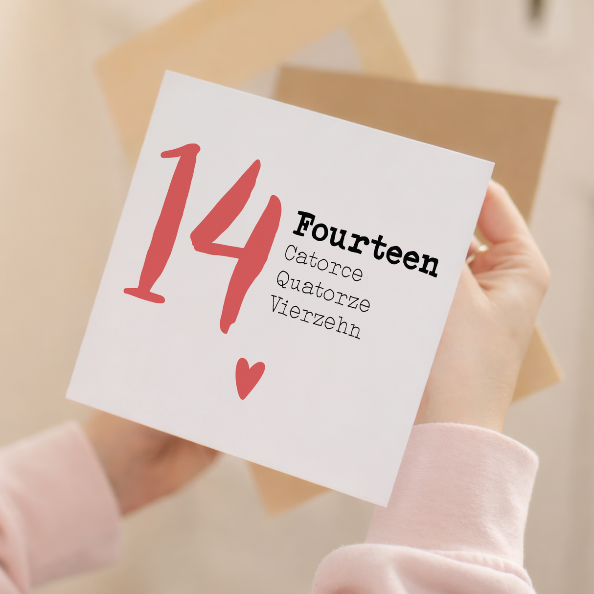 14 Year Anniversary Card 14 Year Card For Husband 14th Anniversary Card For Wife Anniversary Card For Boyfriend or Girlfriend 14 Year Card