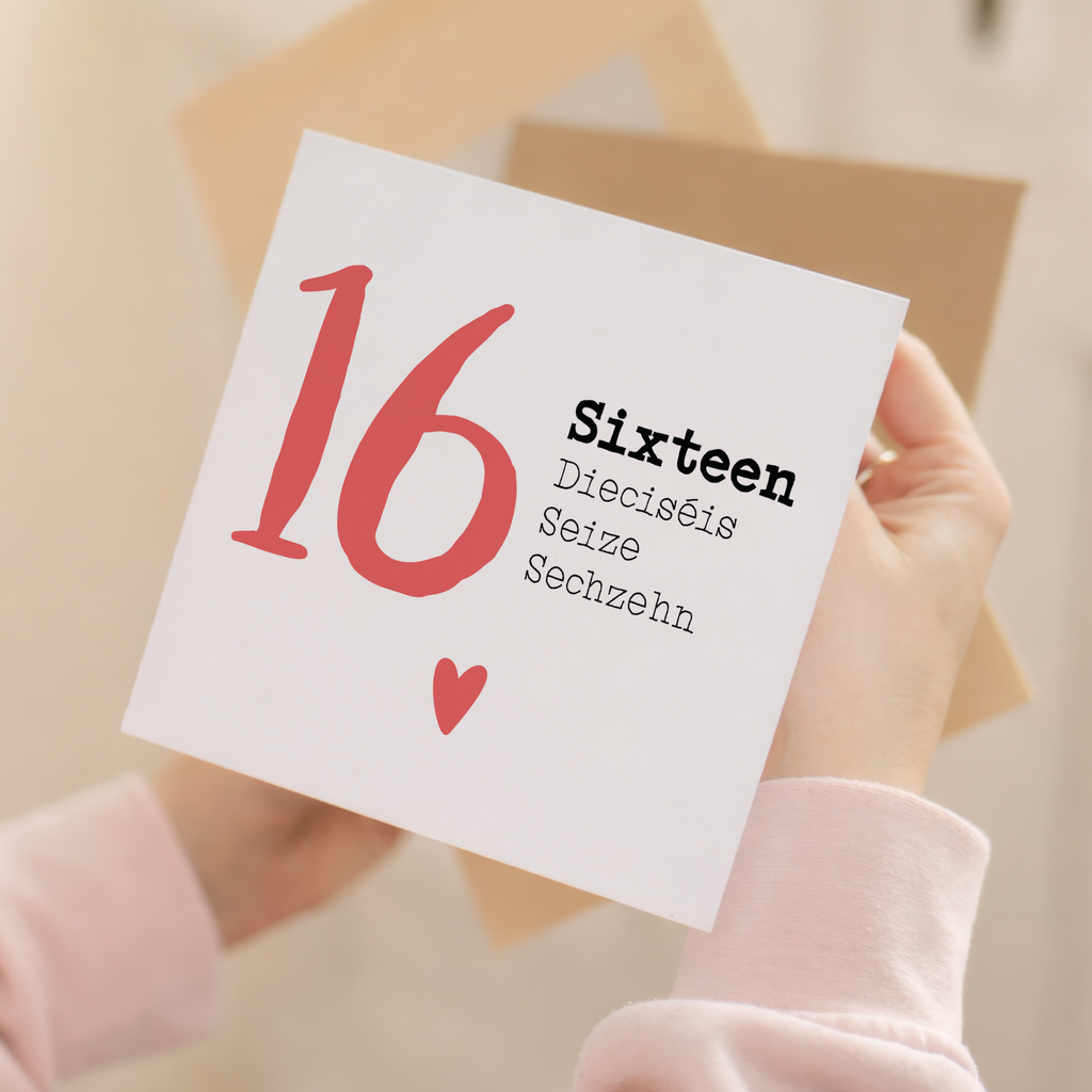 16 Year Anniversary Card 16 Year Card For Husband 16th Anniversary Card For Wife Anniversary Card For Boyfriend or Girlfriend 16 Year Card